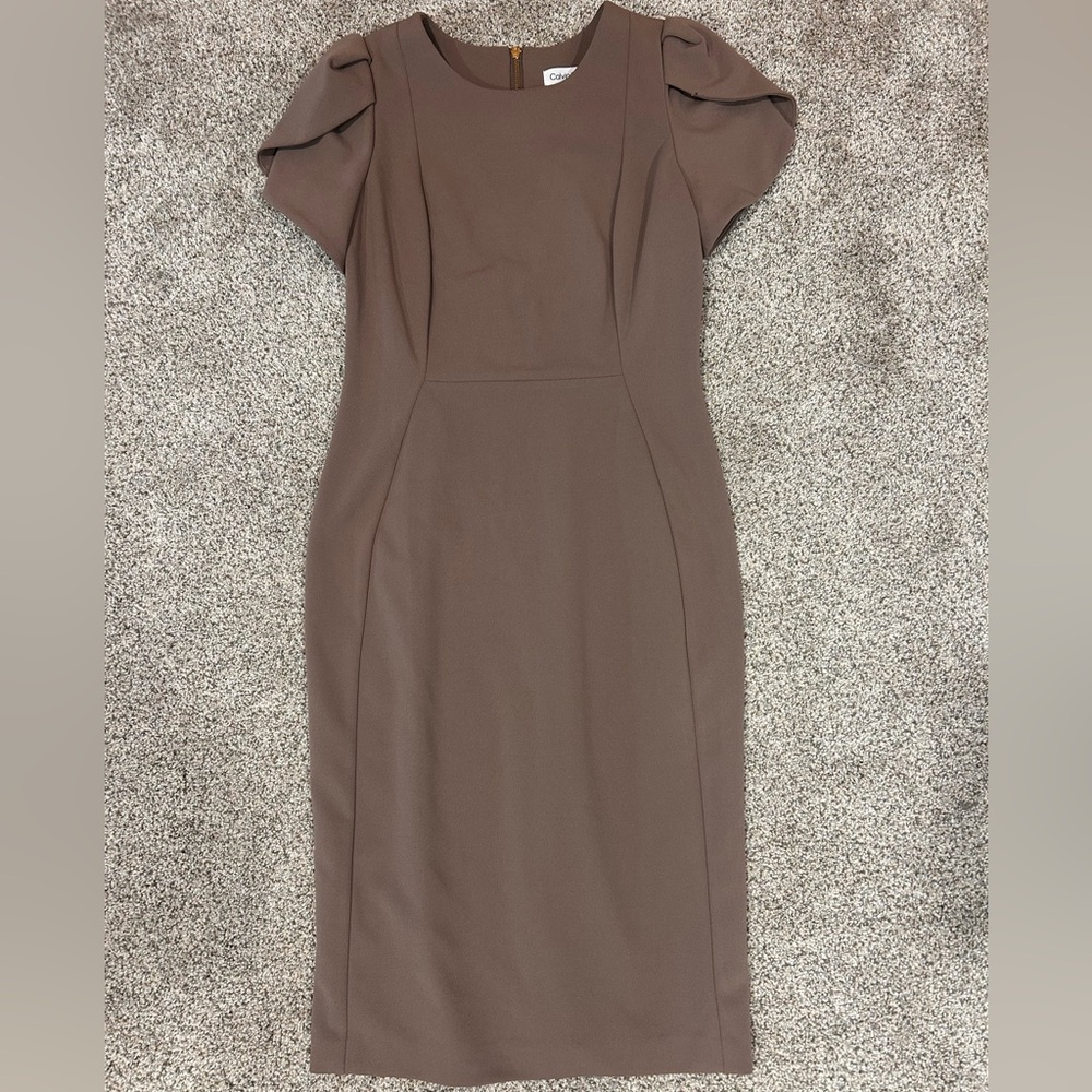 Calvin Klein Brown Midi Dress